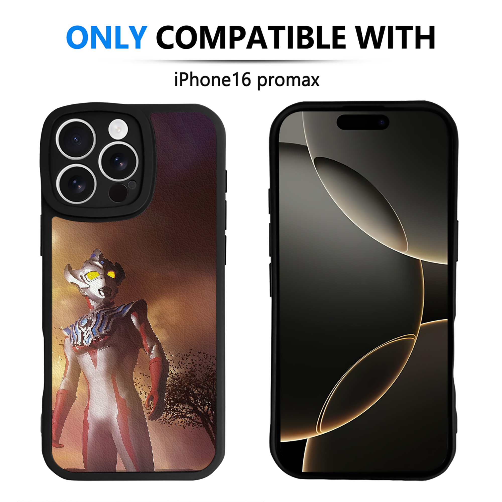 （画像用） ウルトラマン Ultraman 【iPhone 16シリーズ対応】シリコンスマホケース（レザー調） 材質：シリコン